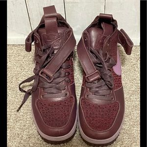 Women’s Nike AF1 Lunar Flyknit Purple Plum Sneakers Size 7